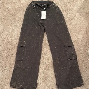 Black Cargo Women Jeans